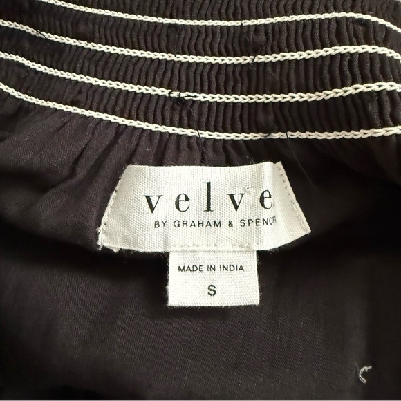 Velvet By Graham & Spencer Boho Peasant Cotton Beaded Smock Tunic Dress Size S - Picture 13 of 13